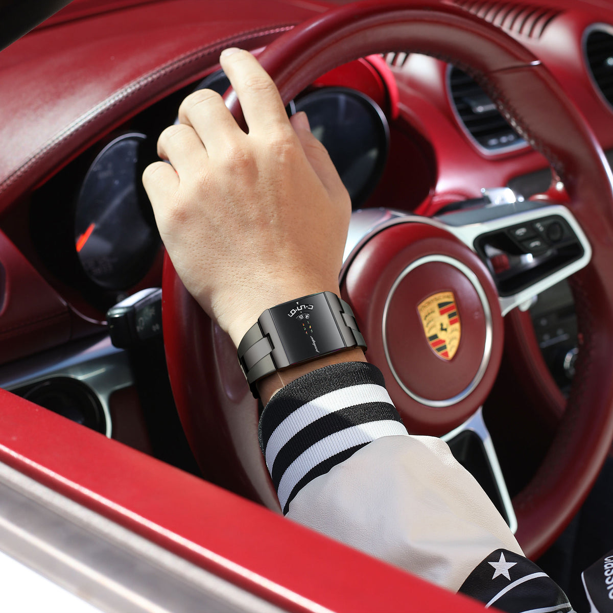 Sleek Black Luxury Digital Watch