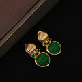 Lavish Green Stone Earrings