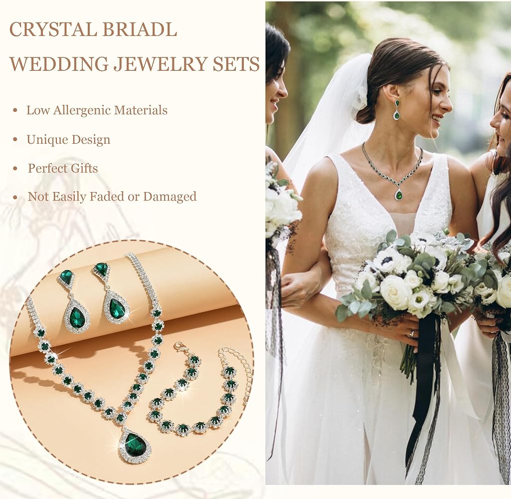 Luxury Emerald Green Jewelry Set