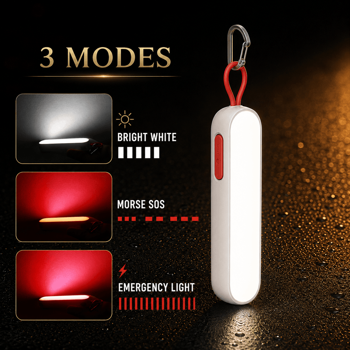 Portable LED Light with Power Bank