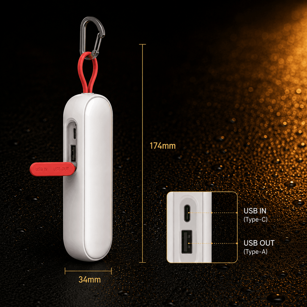 Portable LED Light with Power Bank