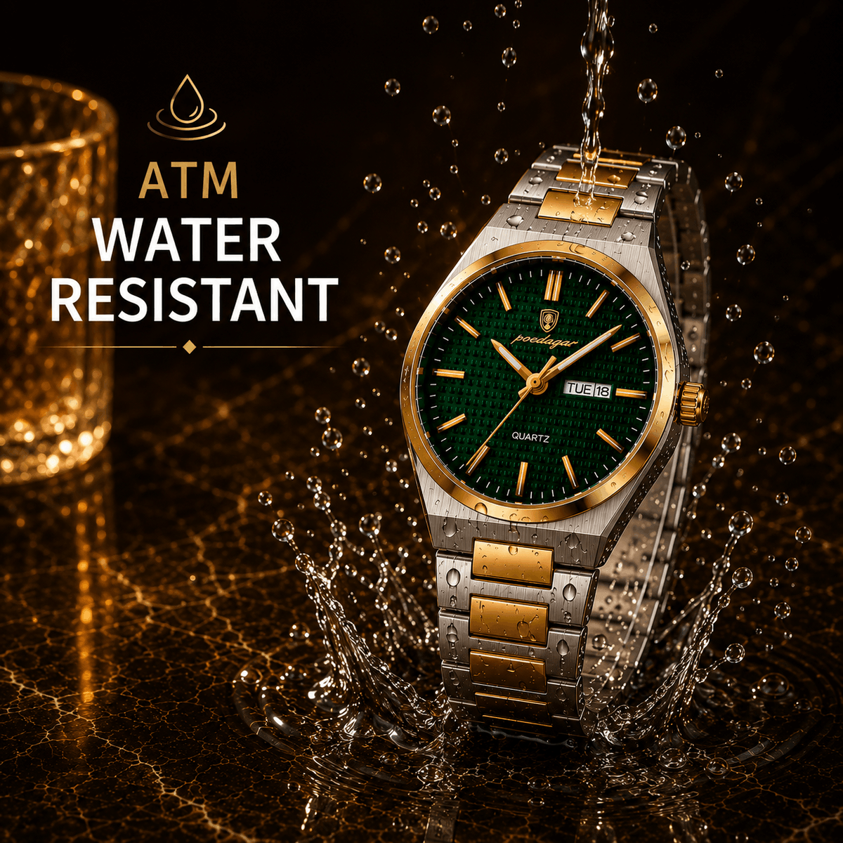 Green Dial Luxury Watch for Men